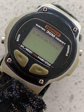Timex Indiglo Digital Sport Watch - Black Velcro strap